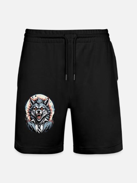 WERWOLF im Kostüm 1 - Stanley/Stella Unisex Bio Joggingshorts Trainer  - Schwarz