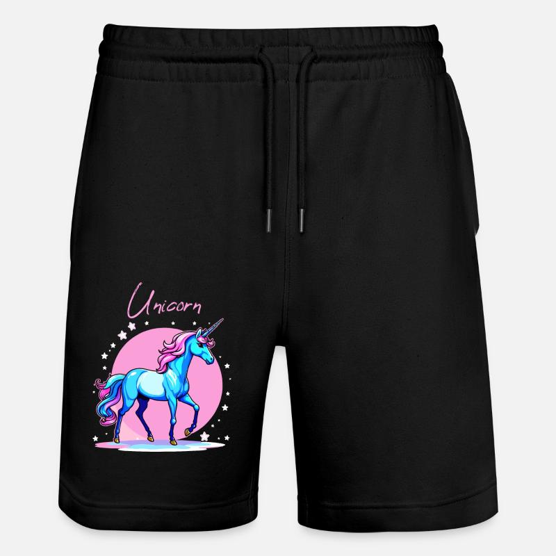 Unicorn - Stanley/Stella Trainer Unisex Organic Jogging Shorts - black