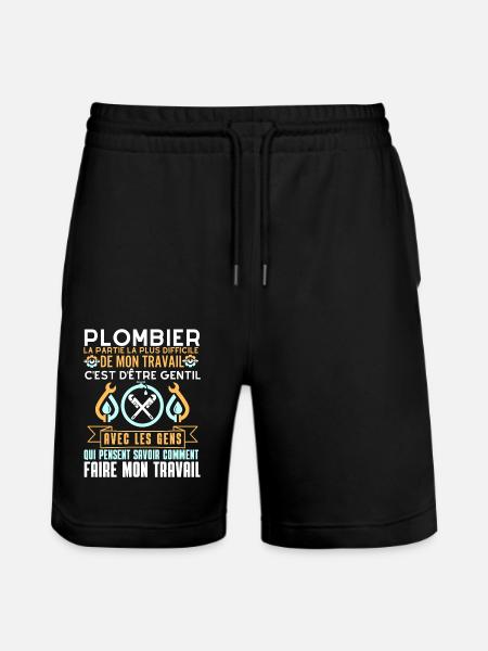 Plombier - Short de jogging bio TRAINER Stanley/Stella unisexe - noir