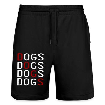 Hund - Stanley/Stella Unisex Bio Joggingshorts Trainer  - Schwarz - Vorne - Nik (191cm) & Marisol (170cm)