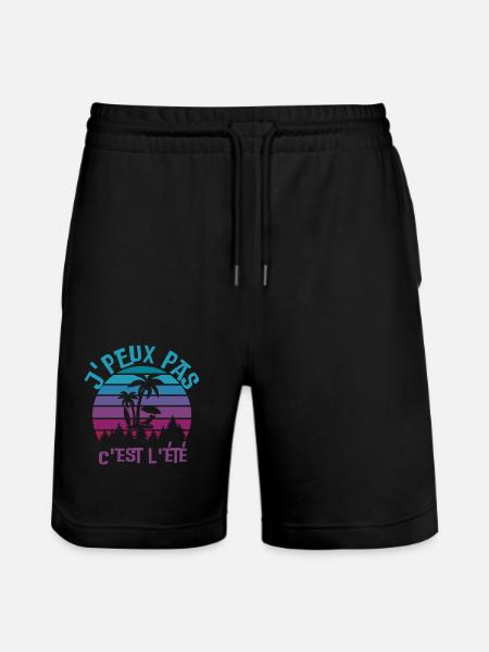 Rétro coucher de soleil été - Short de jogging bio TRAINER Stanley/Stella unisexe - noir