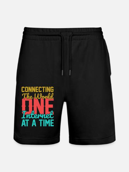 Connecting the World - Stanley/Stella Trainer Unisex Organic Jogging Shorts - black