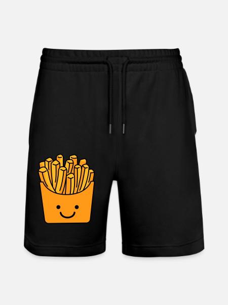pommes smile - Stanley/Stella Unisex Bio Joggingshorts Trainer  - Schwarz