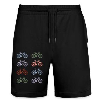 Mountain bikes - Stanley/Stella Unisex Bio Joggingshorts Trainer  - Schwarz - Vorne - Nik (191cm) & Marisol (170cm)