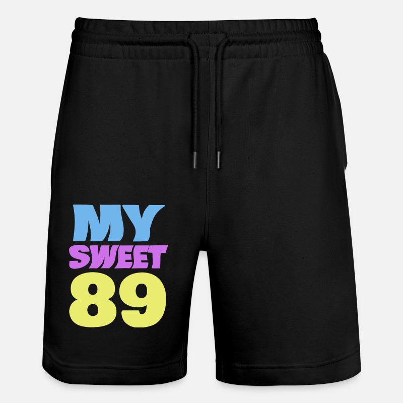 Doux 89 - Short de jogging bio TRAINER Stanley/Stella unisexe - noir