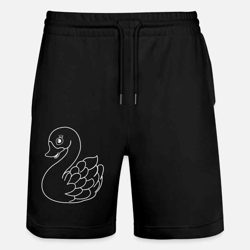 schwan - Stanley/Stella Unisex Bio Joggingshorts Trainer  - Schwarz