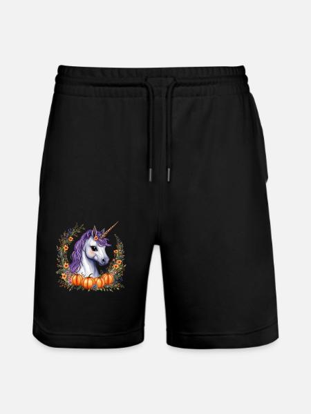 halloween pony - Stanley/Stella Trainer Unisex Organic Jogging Shorts - black