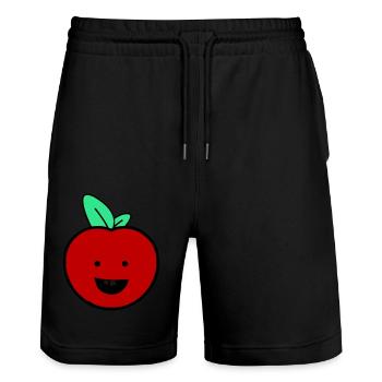 Sourire pomme - Short de jogging bio TRAINER Stanley/Stella unisexe - noir - Devant - Nik (191cm) & Marisol (170cm)