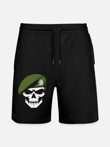 Army - Stanley/Stella Trainer Unisex Organic Jogging Shorts - black