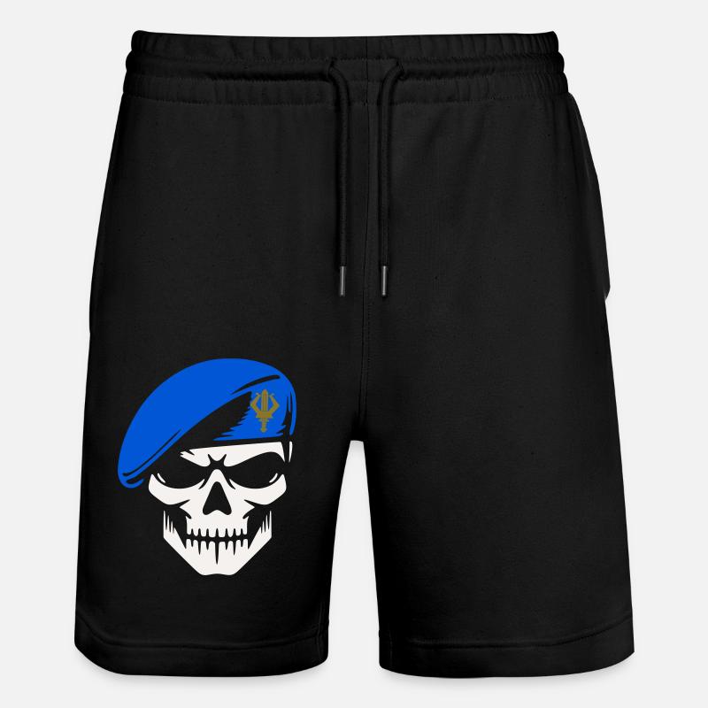 Militärischer Anrufer - Stanley/Stella Unisex Bio Joggingshorts Trainer - Schwarz