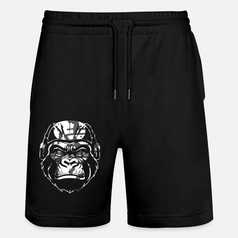 Style camouflage Gorilla - Short de jogging bio TRAINER Stanley/Stella unisexe - noir