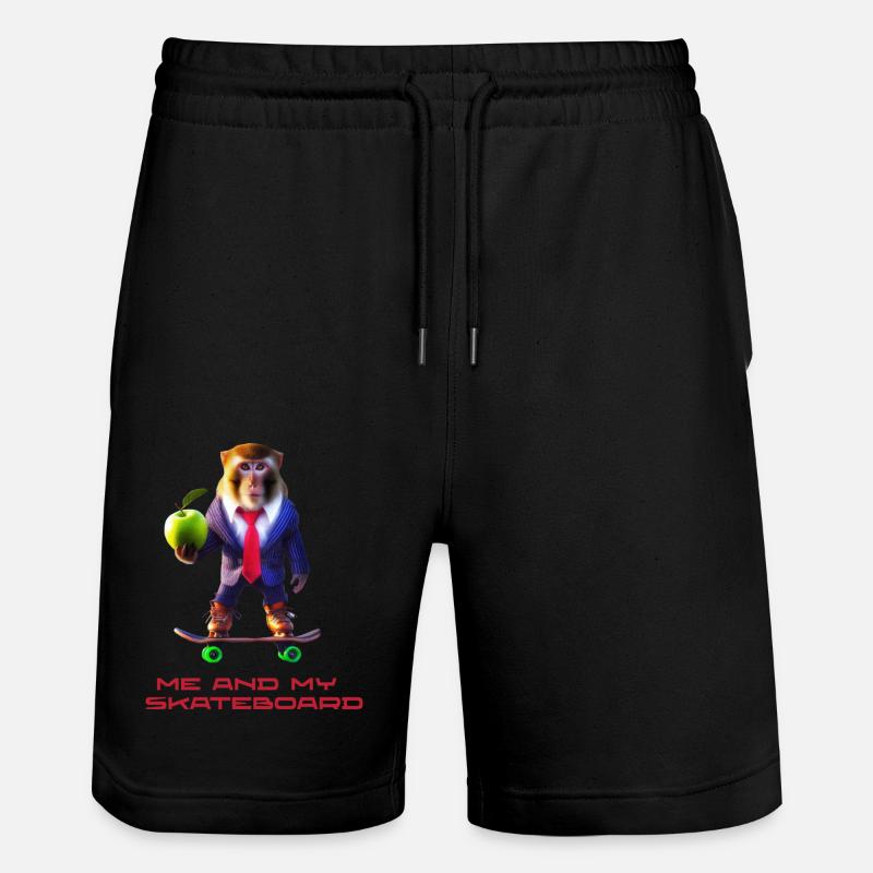 Singe amusant - Short de jogging bio TRAINER Stanley/Stella unisexe - noir