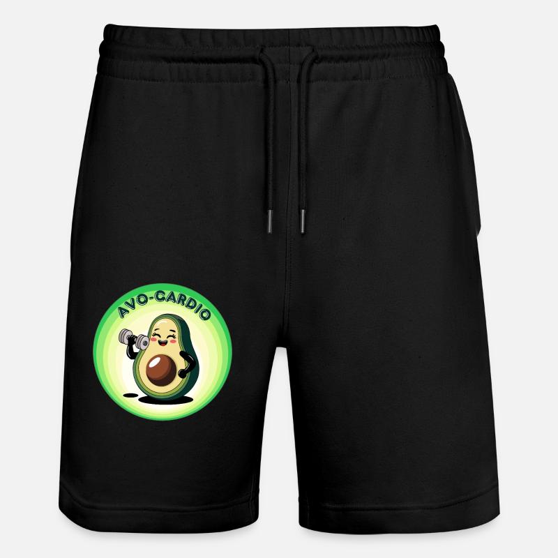 Avo-Cardio - Passionnés d’avocats - Short de jogging bio TRAINER Stanley/Stella unisexe - noir