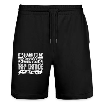 Tap Dancer Tap Dance Like Me - Stanley/Stella Trainer Unisex Organic Jogging Shorts - black - Front - Nik (191cm) & Marisol (170cm)