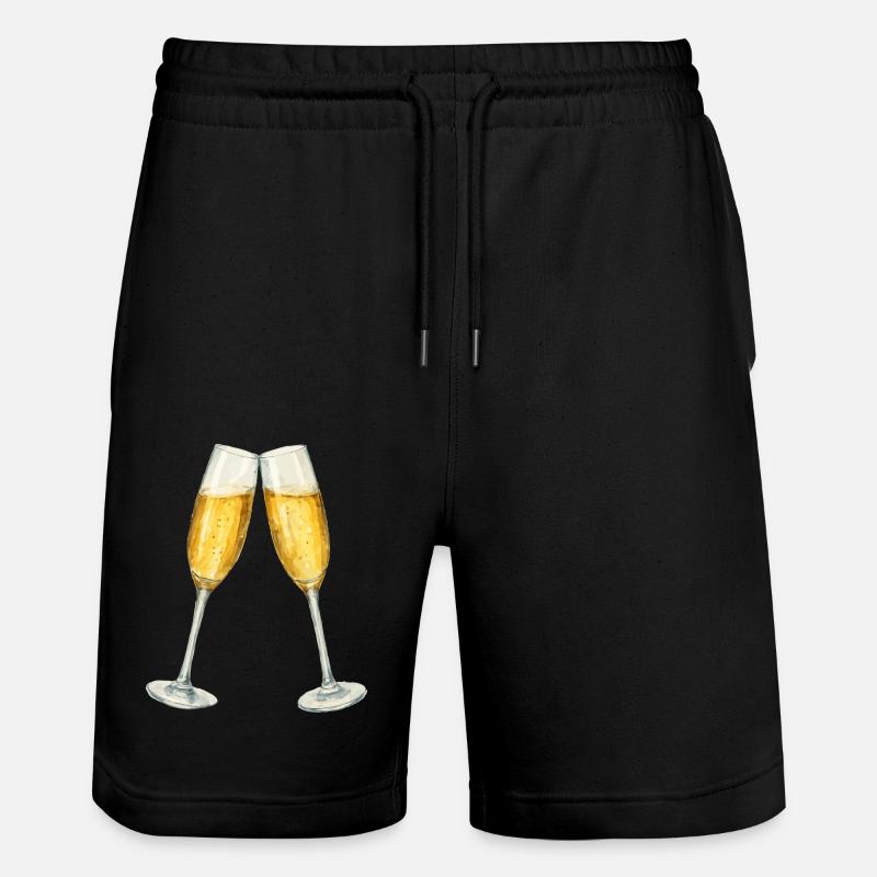 Bocaux à vin mousseux - Short de jogging bio TRAINER Stanley/Stella unisexe - noir