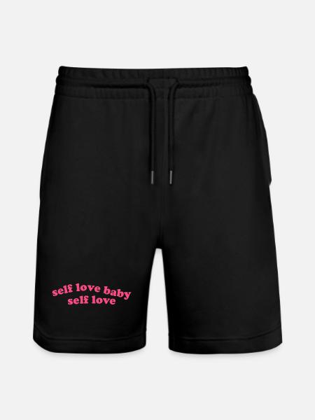 Self Love Baby Quote - Stanley/Stella Trainer Unisex Organic Jogging Shorts - black