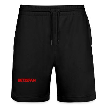 Betzefan - Stanley/Stella Trainer Unisex Organic Jogging Shorts - black - Front - Nik (191cm) & Marisol (170cm)