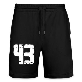 43 Nombre Vintage - Short de jogging bio TRAINER Stanley/Stella unisexe - noir - Devant - Nik (191cm) & Marisol (170cm)
