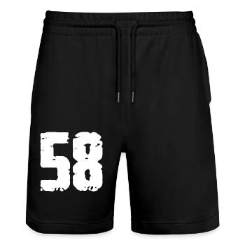 58 Nombre Vintage - Short de jogging bio TRAINER Stanley/Stella unisexe - noir - Devant - Nik (191cm) & Marisol (170cm)