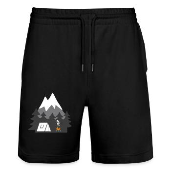 NATURE TENTS MONTAGNE - Short de jogging bio TRAINER Stanley/Stella unisexe - noir - Devant - Nik (191cm) & Marisol (170cm)