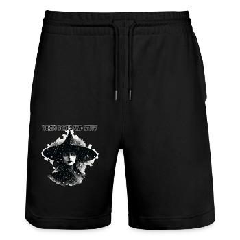 Witch, Hokus Pokus and Stuff, Halloween - Stanley/Stella Trainer Unisex Organic Jogging Shorts - black - Front - Nik (191cm) & Marisol (170cm)