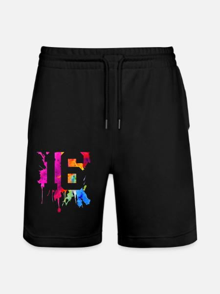 16 YEARS 16TH BIRTHDAY - Stanley/Stella Trainer Unisex Organic Jogging Shorts - black