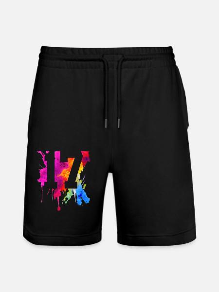 17 YEARS 17TH BIRTHDAY - Stanley/Stella Trainer Unisex Organic Jogging Shorts - black