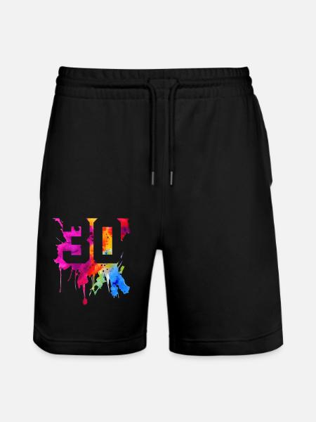 30 YEARS 30TH BIRTHDAY - Stanley/Stella Trainer Unisex Organic Jogging Shorts - black