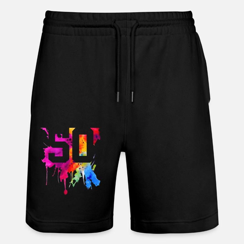 50 ANS 50E ANNIVERSAIRE - Short de jogging bio TRAINER Stanley/Stella unisexe - noir