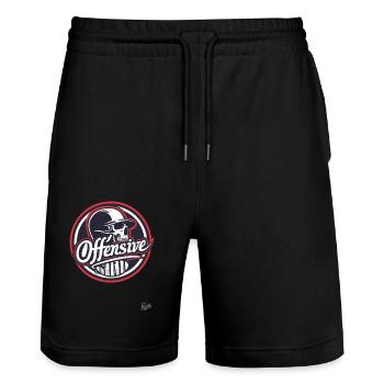 Alternative Skull Skull Cheeky and Provocative - Stanley/Stella Trainer Unisex Organic Jogging Shorts - black - Front - Nik (191cm) & Marisol (170cm)
