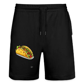 The best, deliciously delicious tacos from Mexico - Stanley/Stella Trainer Unisex Organic Jogging Shorts - black - Front - Nik (191cm) & Marisol (170cm)