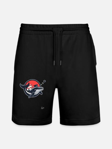 Seefahrer-Matrose-Wal - Stanley/Stella Unisex Bio Joggingshorts Trainer - Schwarz