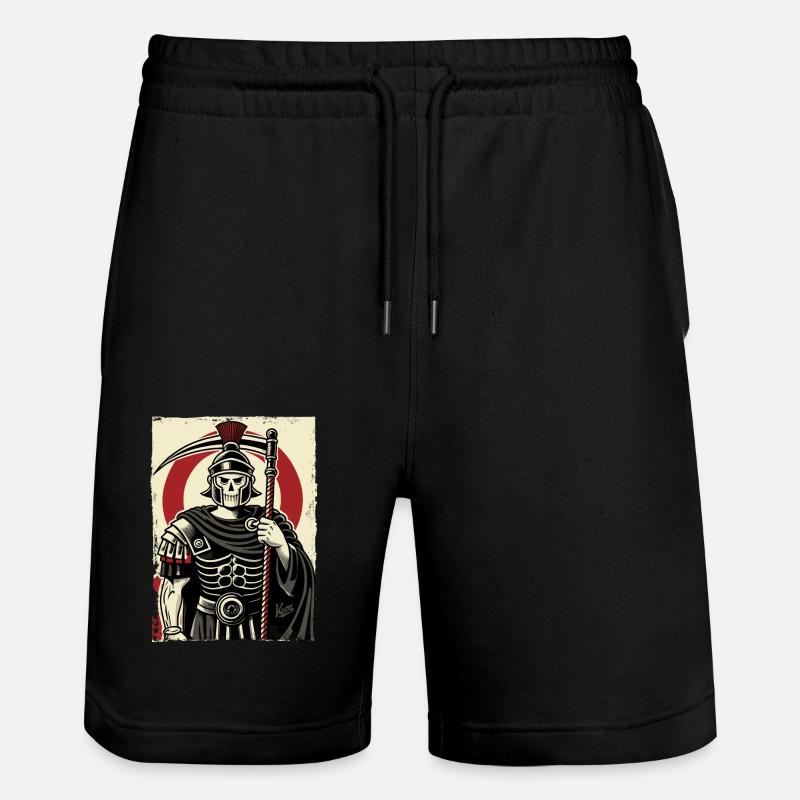Roman Grim Reaper Centurion - Stanley/Stella Trainer Unisex Organic Jogging Shorts - black