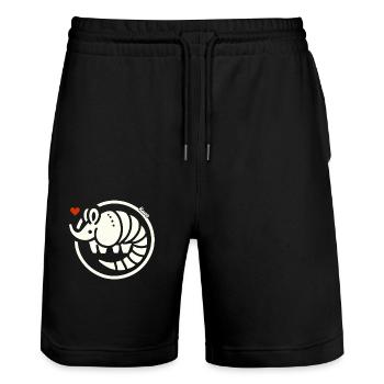 Amour du tatou - Short de jogging bio TRAINER Stanley/Stella unisexe - noir - Devant - Nik (191cm) & Marisol (170cm)