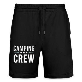Équipe de camping - Short de jogging bio TRAINER Stanley/Stella unisexe - noir - Devant - Nik (191cm) & Marisol (170cm)
