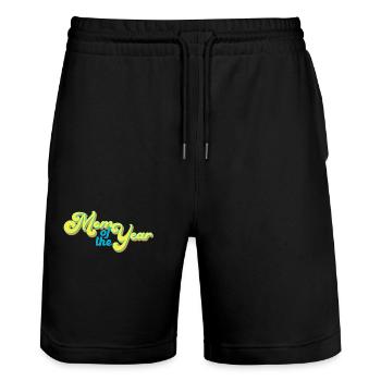 Mutter des Jahres Tolle Mama Vintage Style - Stanley/Stella Unisex Bio Joggingshorts Trainer  - Schwarz - Vorne - Nik (191cm) & Marisol (170cm)