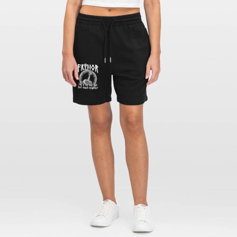 Wikinger Papa Vathor Mächtiger Hammer Mjölnir Stanley/Stella Unisex Bio Joggingshorts Trainer 