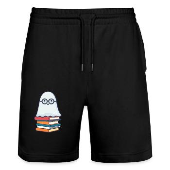 Amoureux des livres Style Petits livres Halloween - Short de jogging bio TRAINER Stanley/Stella unisexe - noir - Devant - Nik (191cm) & Marisol (170cm)