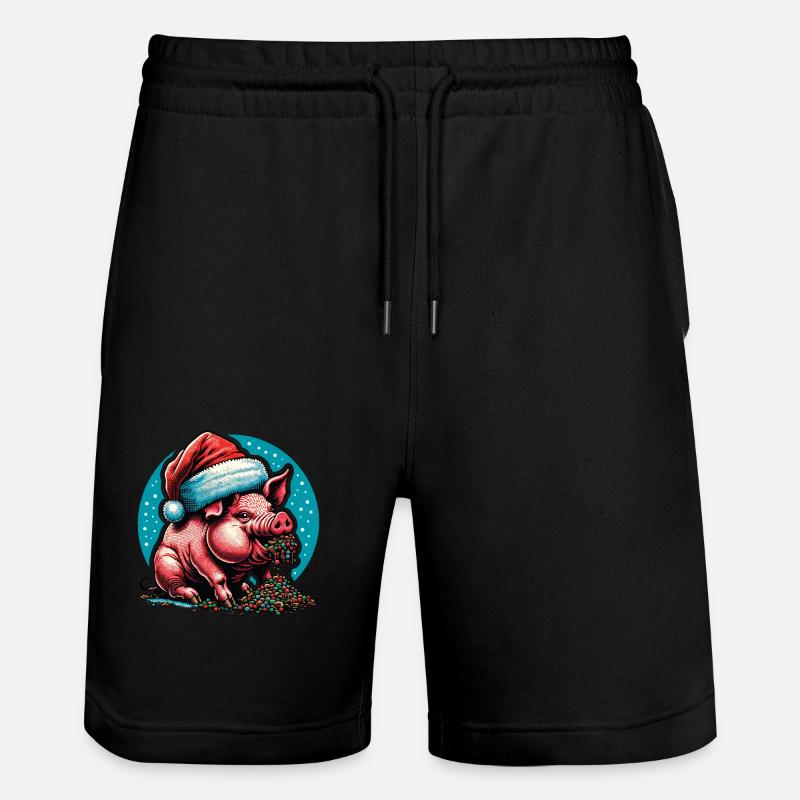 Noël Gourmand Cochon Gourmand - Short de jogging bio TRAINER Stanley/Stella unisexe - noir