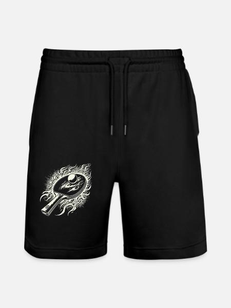 Fiery Table Tennis Racket Passion - Stanley/Stella Trainer Unisex Organic Jogging Shorts - black