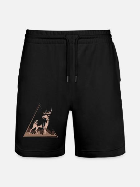 Deer Deer Cadeau de Noël - Short de jogging bio TRAINER Stanley/Stella unisexe - noir
