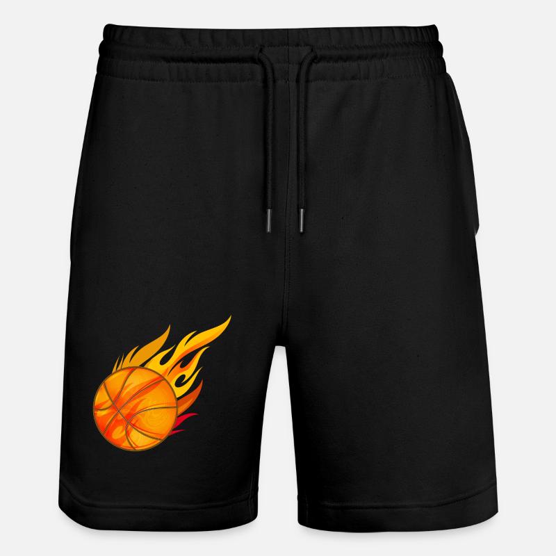 basket-ball incandescent chaud en feu - Short de jogging bio TRAINER Stanley/Stella unisexe - noir
