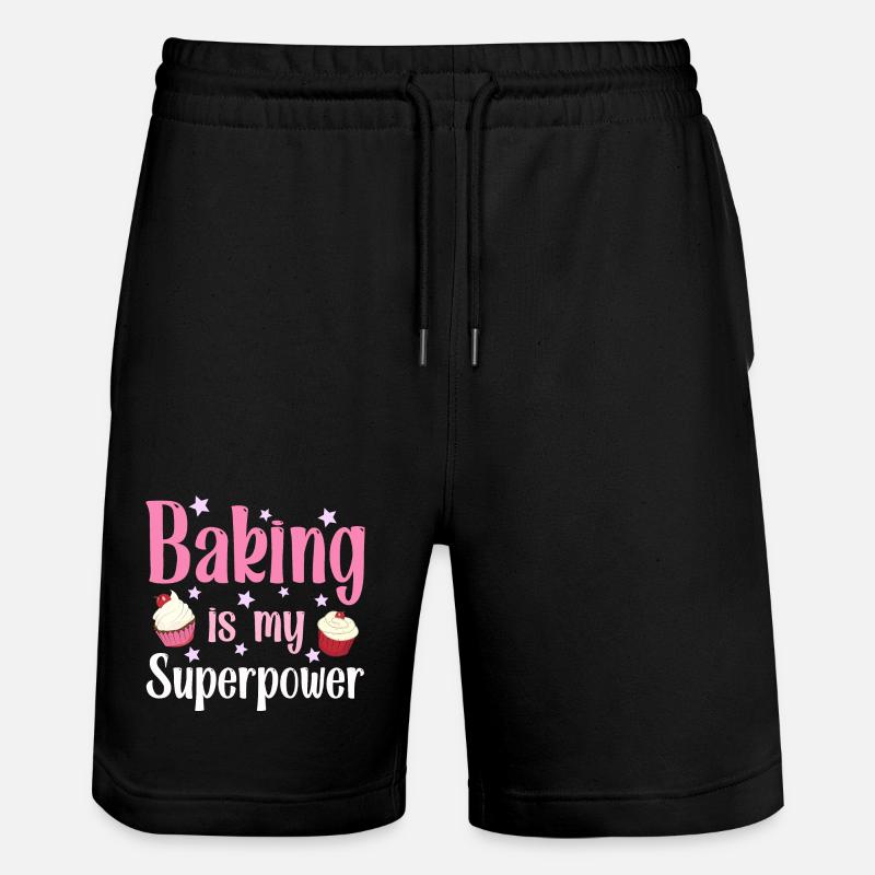 Baking baker baker - Stanley/Stella Trainer Unisex Organic Jogging Shorts - black