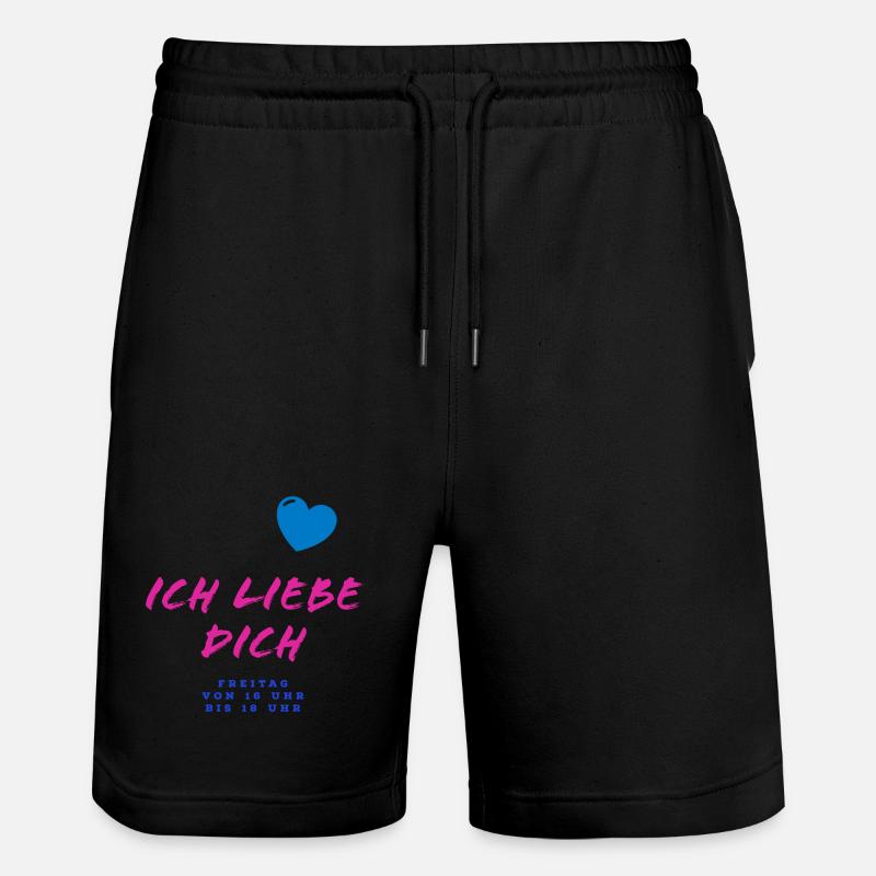 Herzliche Liebesbotschaft im Graffiti-Stil - Stanley/Stella Unisex Bio Joggingshorts Trainer  - Schwarz