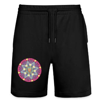 ganeshplume - Short de jogging bio TRAINER Stanley/Stella unisexe - noir - Devant - Nik (191cm) & Marisol (170cm)