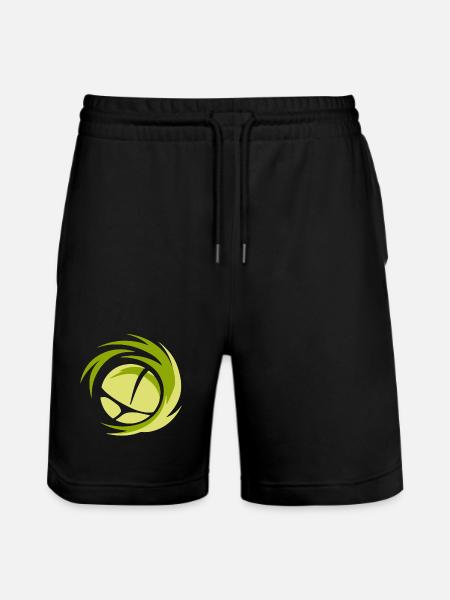 Minimalist volleyball logo - Stanley/Stella Trainer Unisex Organic Jogging Shorts - black
