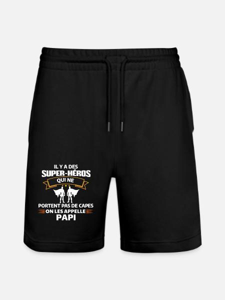 Super-Héros Papi Cadenas d'Amour - Short de jogging bio TRAINER Stanley/Stella unisexe - noir