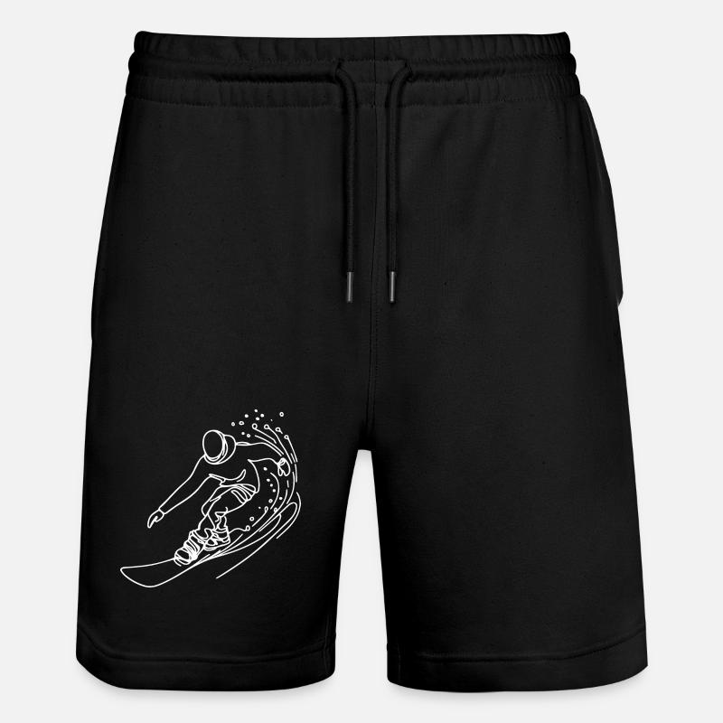 Dessin de snowboarder - Short de jogging bio TRAINER Stanley/Stella unisexe - noir
