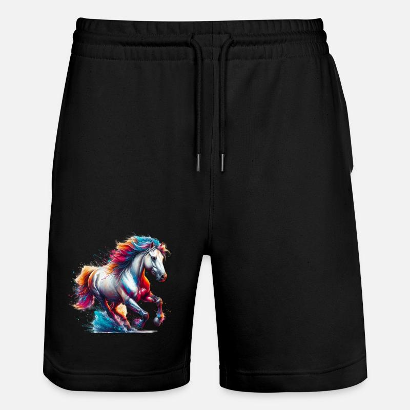 Cheval - Short de jogging bio TRAINER Stanley/Stella unisexe - noir