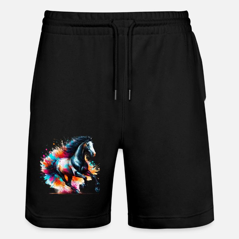 Cheval - Short de jogging bio TRAINER Stanley/Stella unisexe - noir